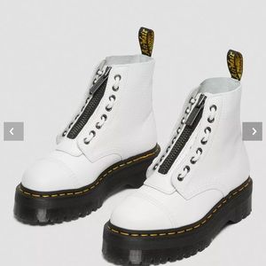 NWT Dr. Martens White Sinclair Platform Boots